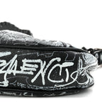 Balenciaga Agneau Arena Graffiti Le Cagole Shoulder Bag XS Black