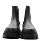 Fendi Calfskin Rubber Fendi Force Chelsea Boots 42 Black