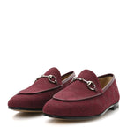 Gucci New Canvas GG Monogram Malaga Kid Horsebit Womens Jordaan Loafers 36.5 Rosso Ancora