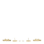 Gucci Metal Pearl Double G Drop Earrings Gold