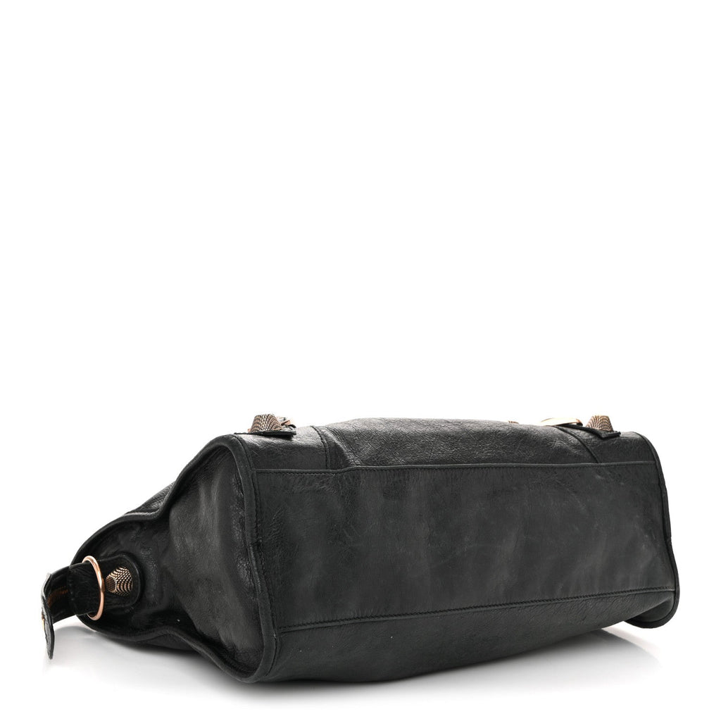 Balenciaga Agneau Giant 21 Rose Gold Hardware City Black