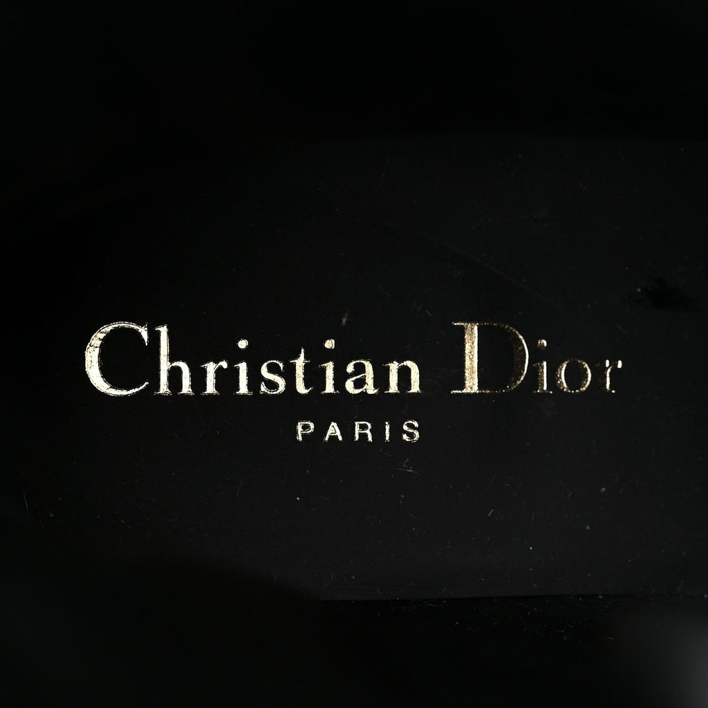 Christian Dior Calfskin Cannage D-Leader Ankle Boots 37.5 Black