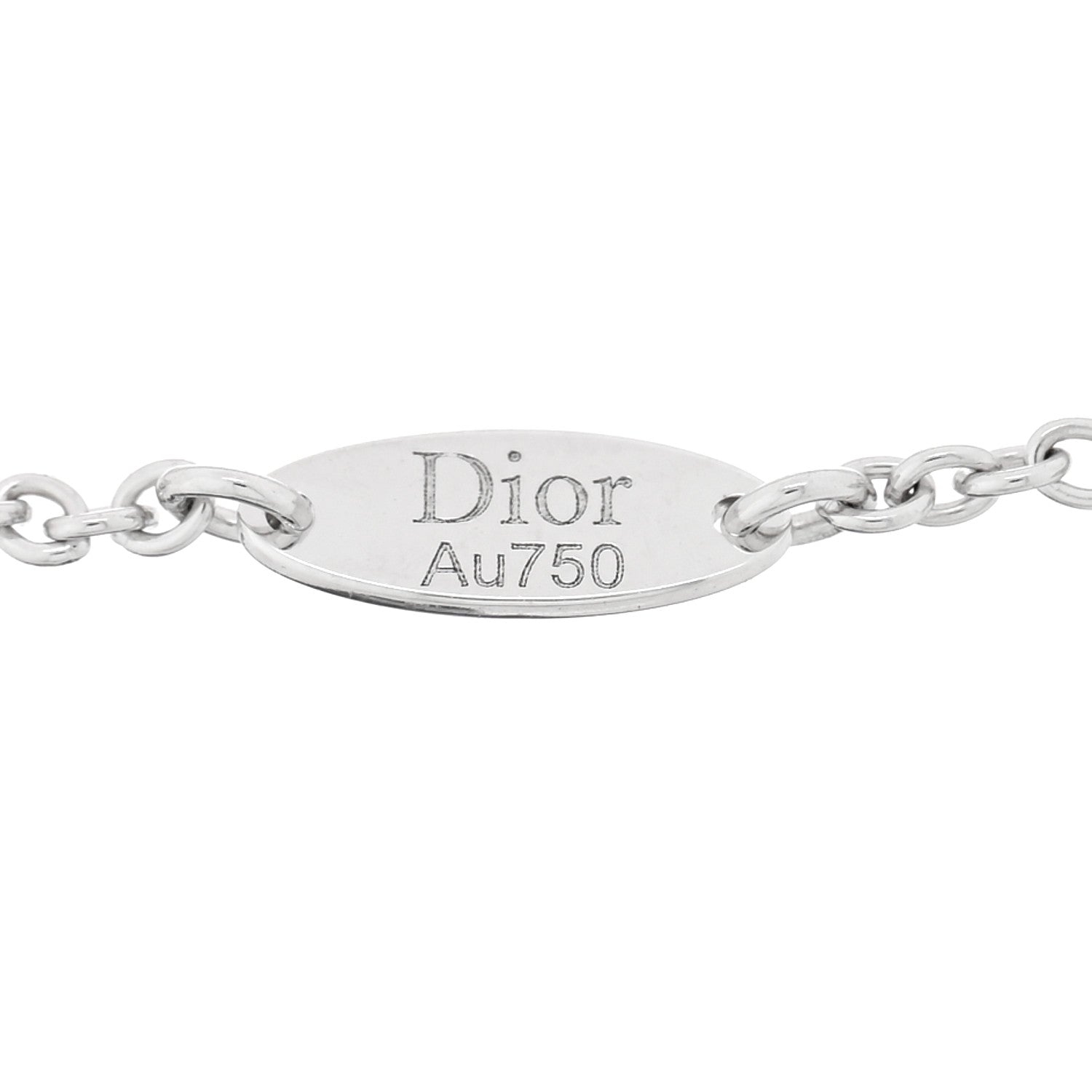 Christian Dior 18K White Gold Diamond Enamel Rose Des Vents Bracelet Pink