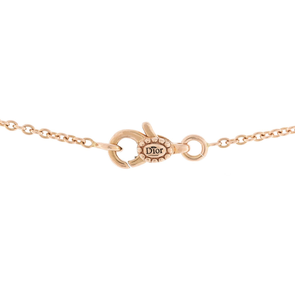 Christian Dior 18K Rose Gold Ruby Mother of Pearl Rose Des Vents Necklace