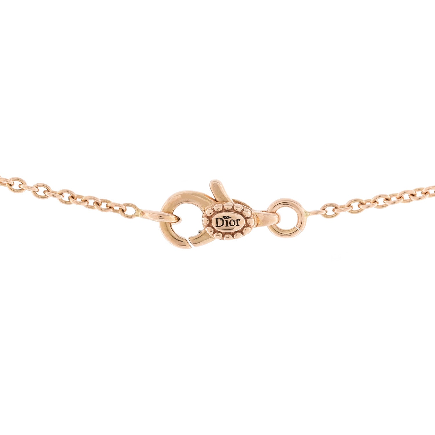 Christian Dior 18K Rose Gold Ruby Mother of Pearl Rose Des Vents Necklace