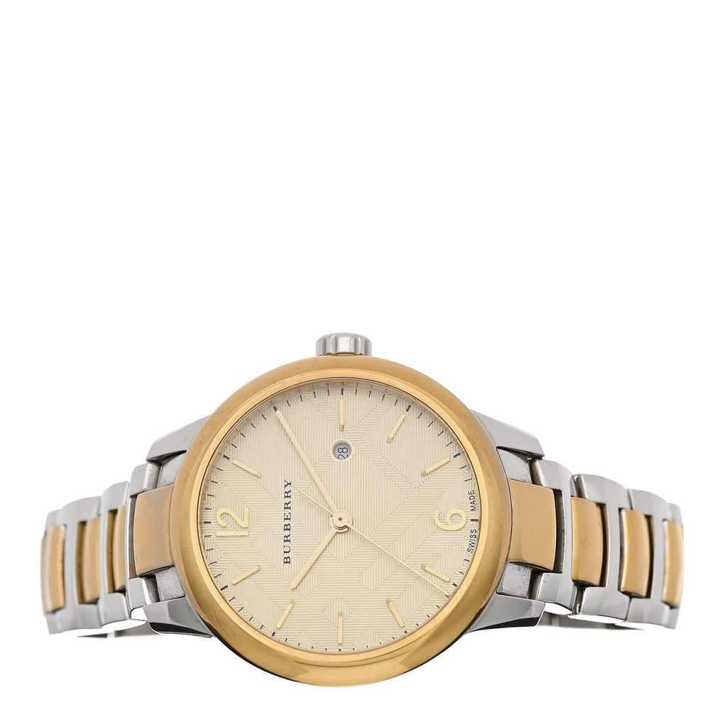 Burberry Stainless Steel 32mm Classic Round Quartz Watch Gold BU10118