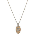 Chanel Crystal CC Oval Tag Pendant Necklace Gold