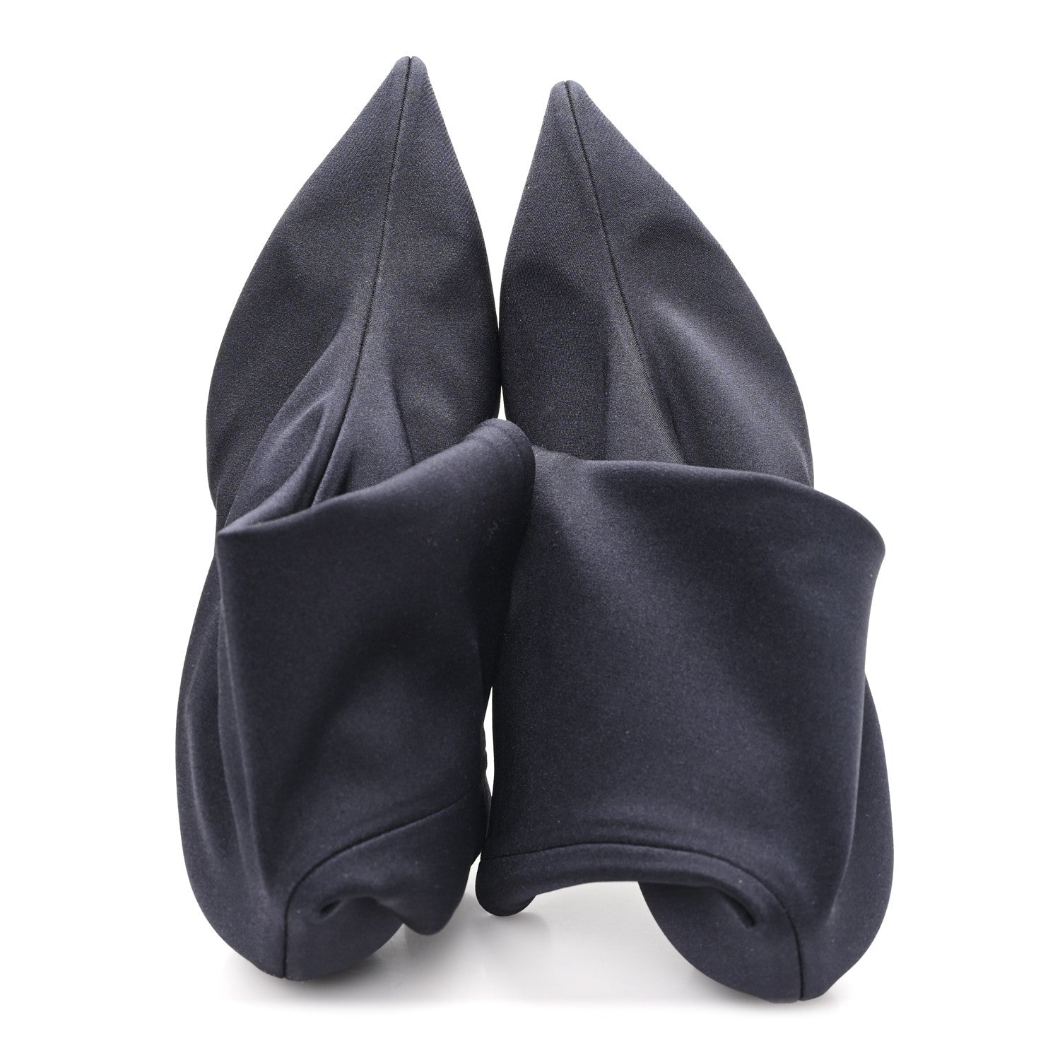 Balenciaga Jersey Crepe Pointed Toe Knife Booties 40 Black