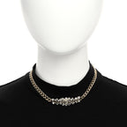 Chanel Crystal CC Link Choker Necklace Gold