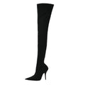 Balenciaga Spandex Pointed Toe Knife 110MM Thigh High Boots 39 Black