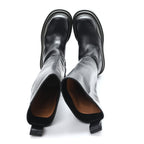 Bottega Veneta Calfskin The Tire High Boots 36 Black Camping