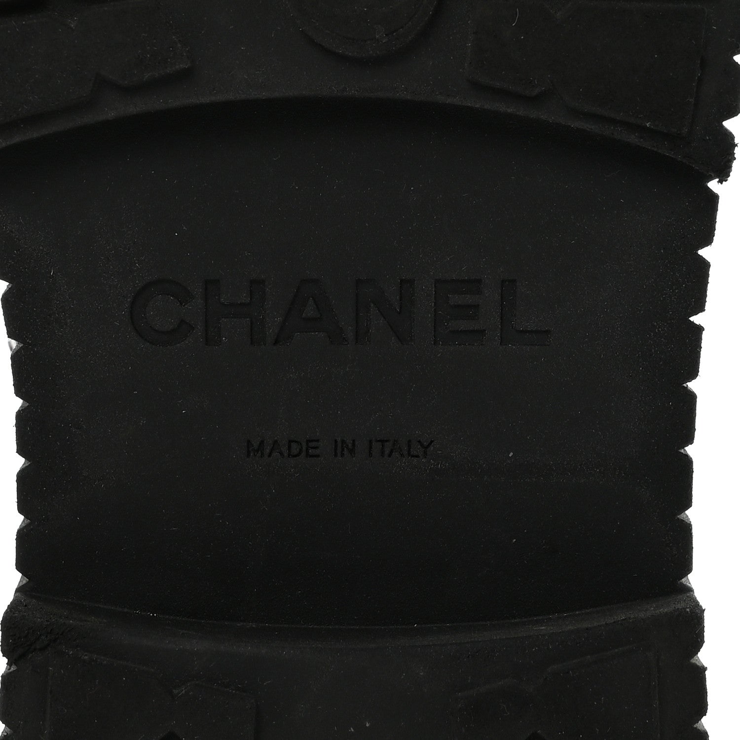 Chanel Calfskin Grosgrain Quilted Lace Up Boots 38.5 Black Grey