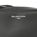 Balenciaga Calfskin Logo XS Everyday Camera Bag Gris Fossile