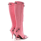 Balenciaga Agneau Arena Cagole 90mm Boots 39 Sweet Pink