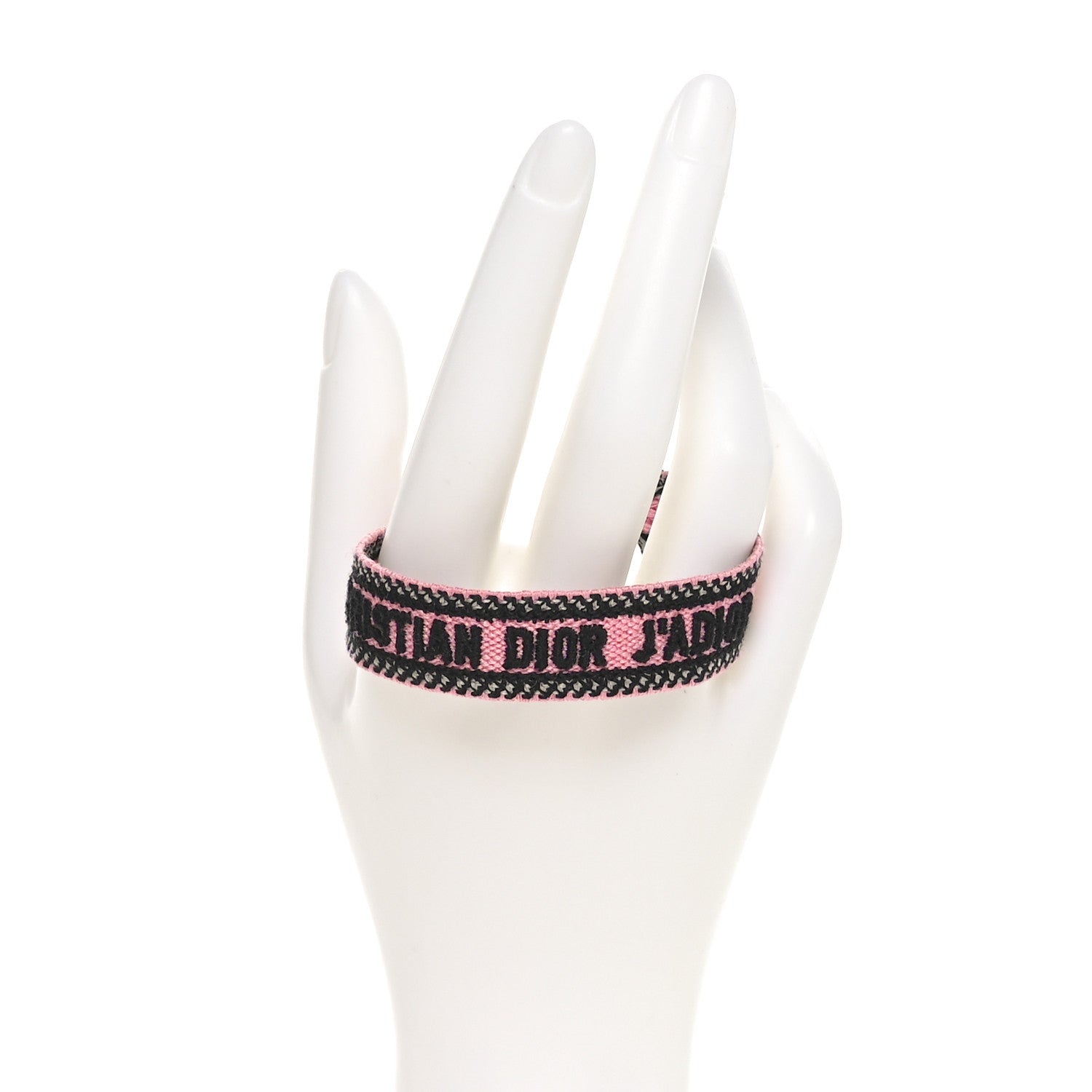 Christian Dior Woven Cotton J'Adior Friendship Bracelet Pink Multicolor