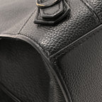 Balenciaga Grained Calfskin Neo Classic Black Hardware Medium City Black
