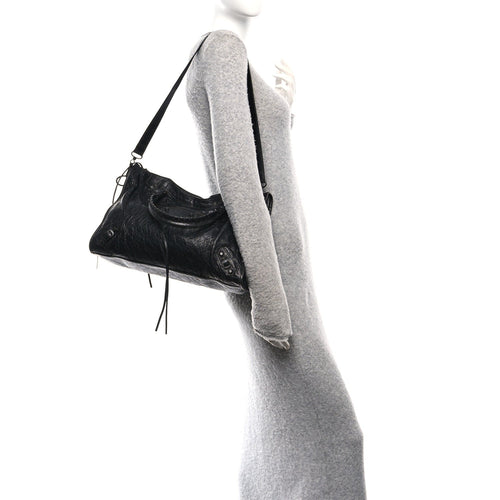 Balenciaga Agneau Arena Storico Classic Hardware Medium Le City Black