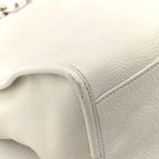 Balenciaga Chevre Silver Metallic Edge Hardware City White