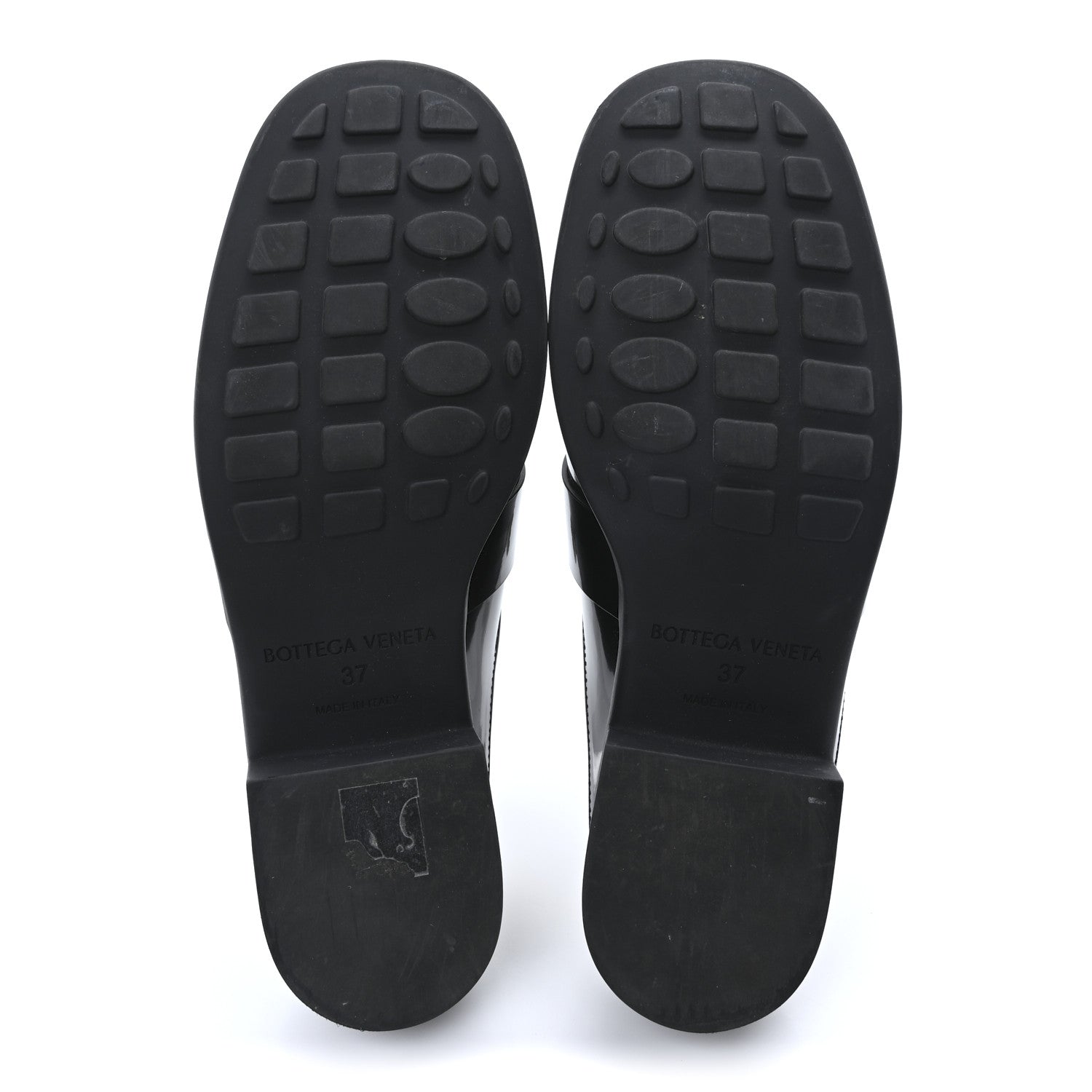 Bottega Veneta Glossy Calfskin Monsieur Loafers 37 Black
