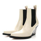 Bottega Veneta Brushed Calfskin Kyoto Mid-Calf Boots 37 Wax