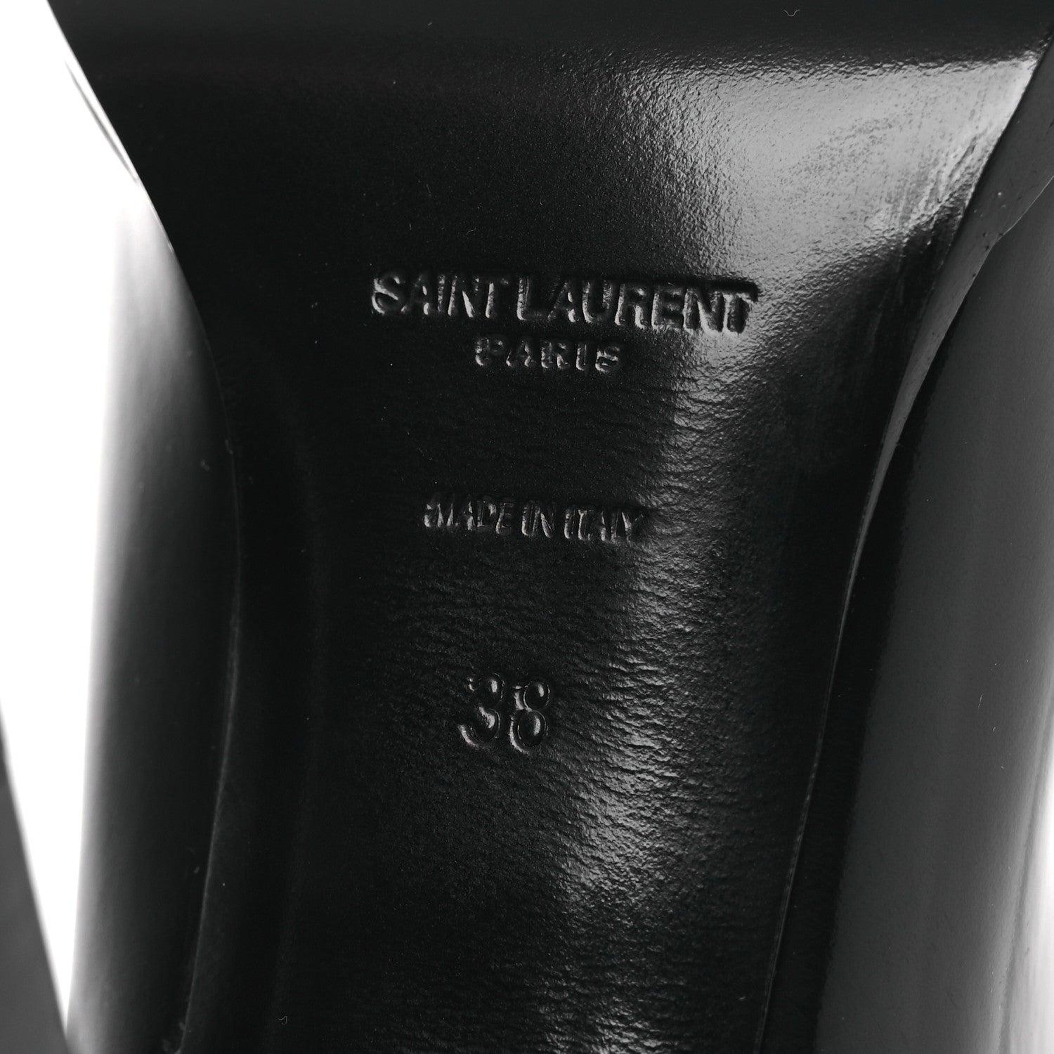 Saint Laurent Vitello Marilyn Nina 95 Knee High Boots 38 Black