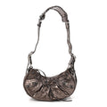 Balenciaga Metallic Agneau Arena Le Cagole Shoulder Bag XS Dark Bronze