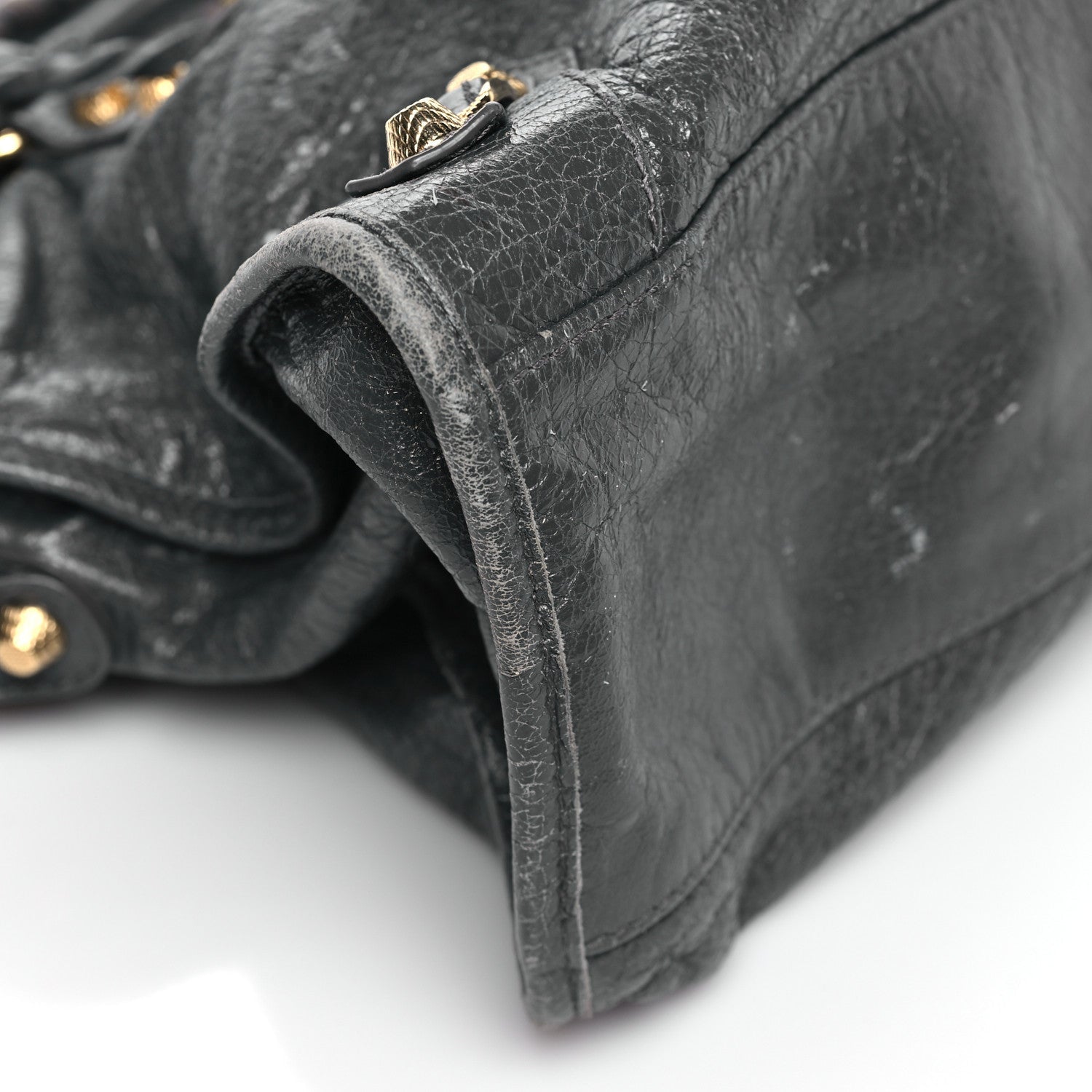 Balenciaga Agneau Giant 12 Gold Hardware City Gris Fossile
