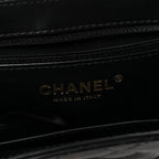 Chanel Shiny Aged Calfskin Quilted Nano Kelly Shopper Black