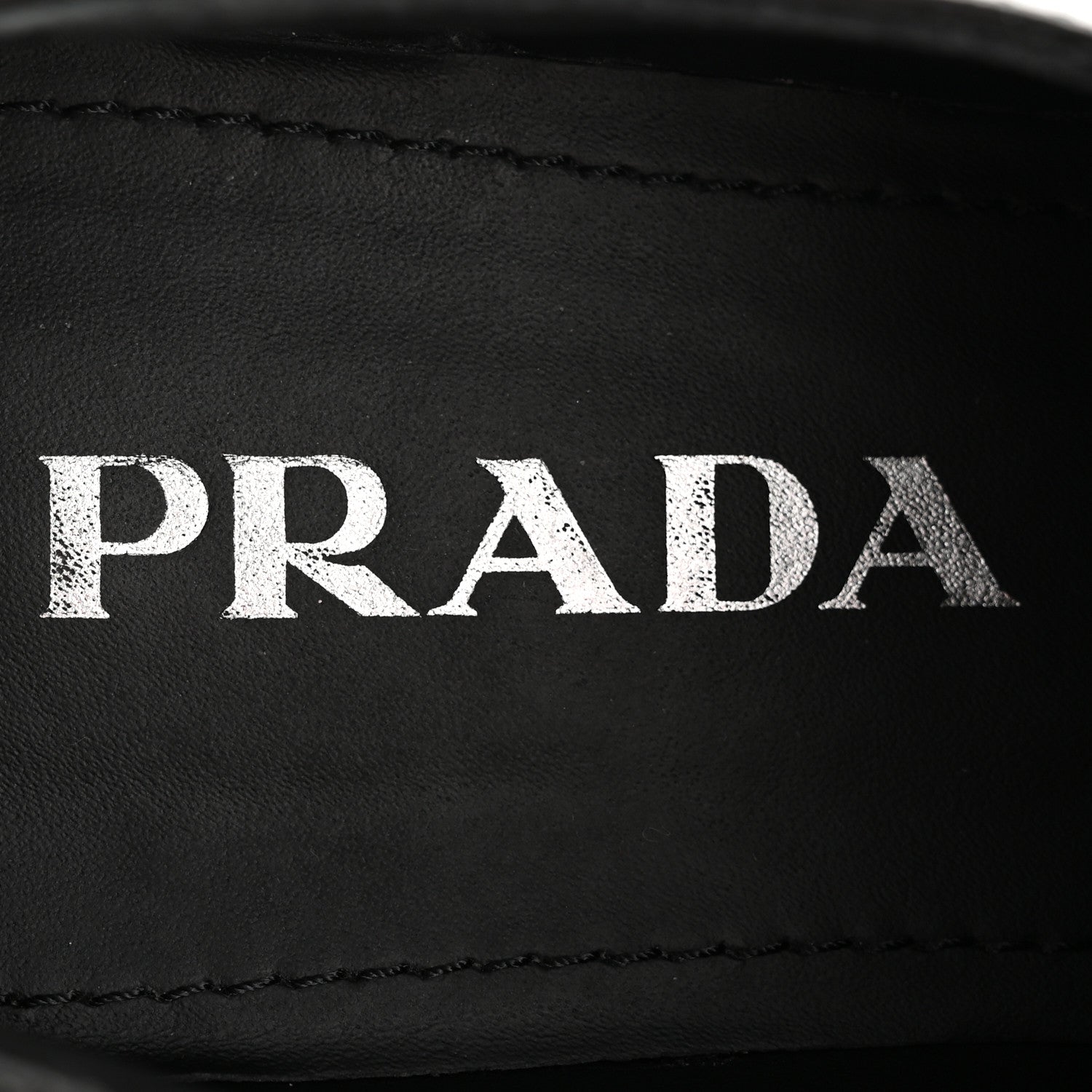 Prada Spazzolato Metal Triangle Logo 50mm Loafers 36.5 Black