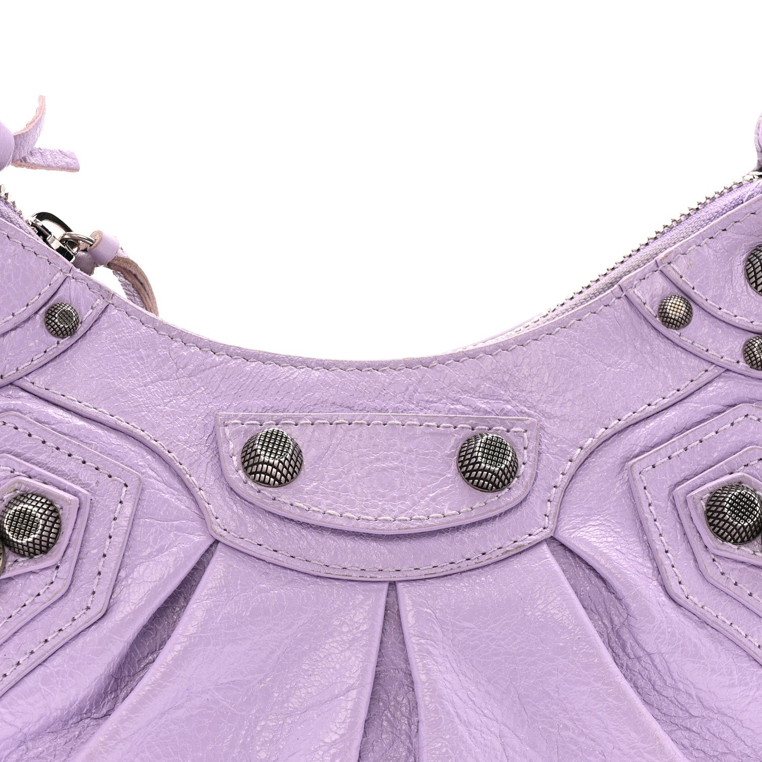 Balenciaga Agneau Arena Le Cagole Shoulder Bag XS Lilac