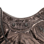 Balenciaga Metallic Agneau Arena Le Cagole Shoulder Bag XS Dark Bronze