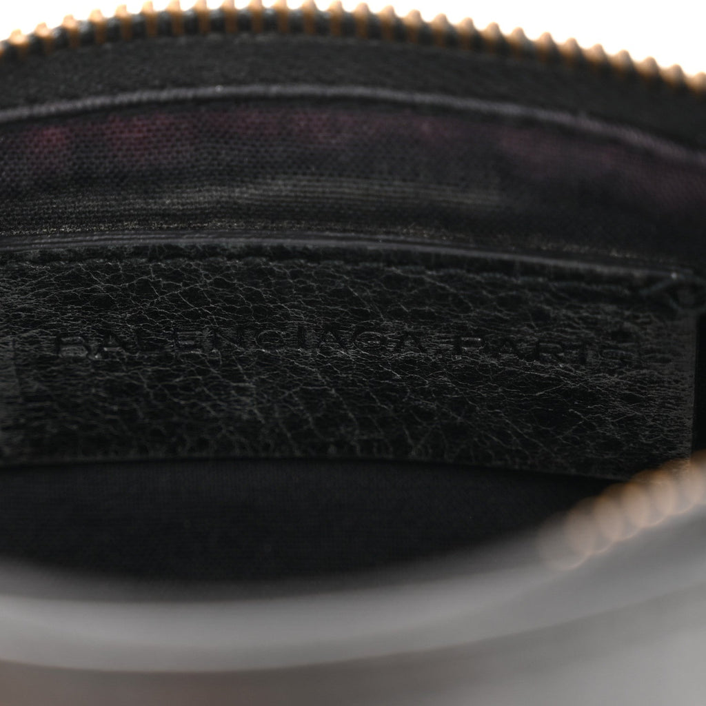 Balenciaga Agneau Classic Hardware M Porte-Monnaie Coin Purse Black