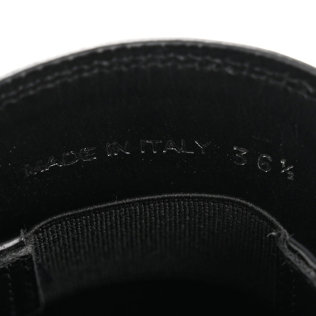 Prada Spazzolato Metal Triangle Logo 50mm Loafers 36.5 Black