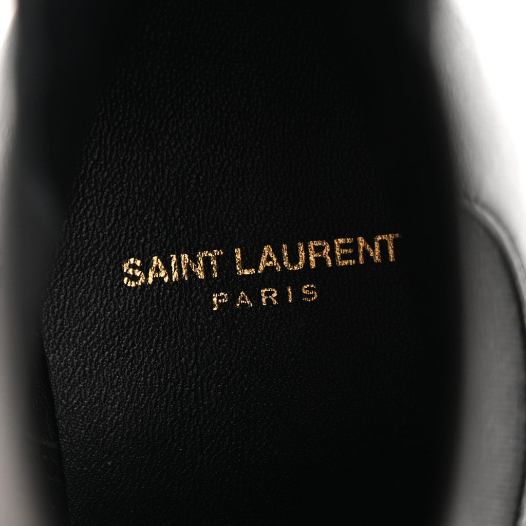 Saint Laurent Incrociato Muriel Vassili 60 Ankle Zip Boots 36 Black