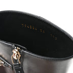 Gucci Calfskin Signoria Ankle Boots 36 Black