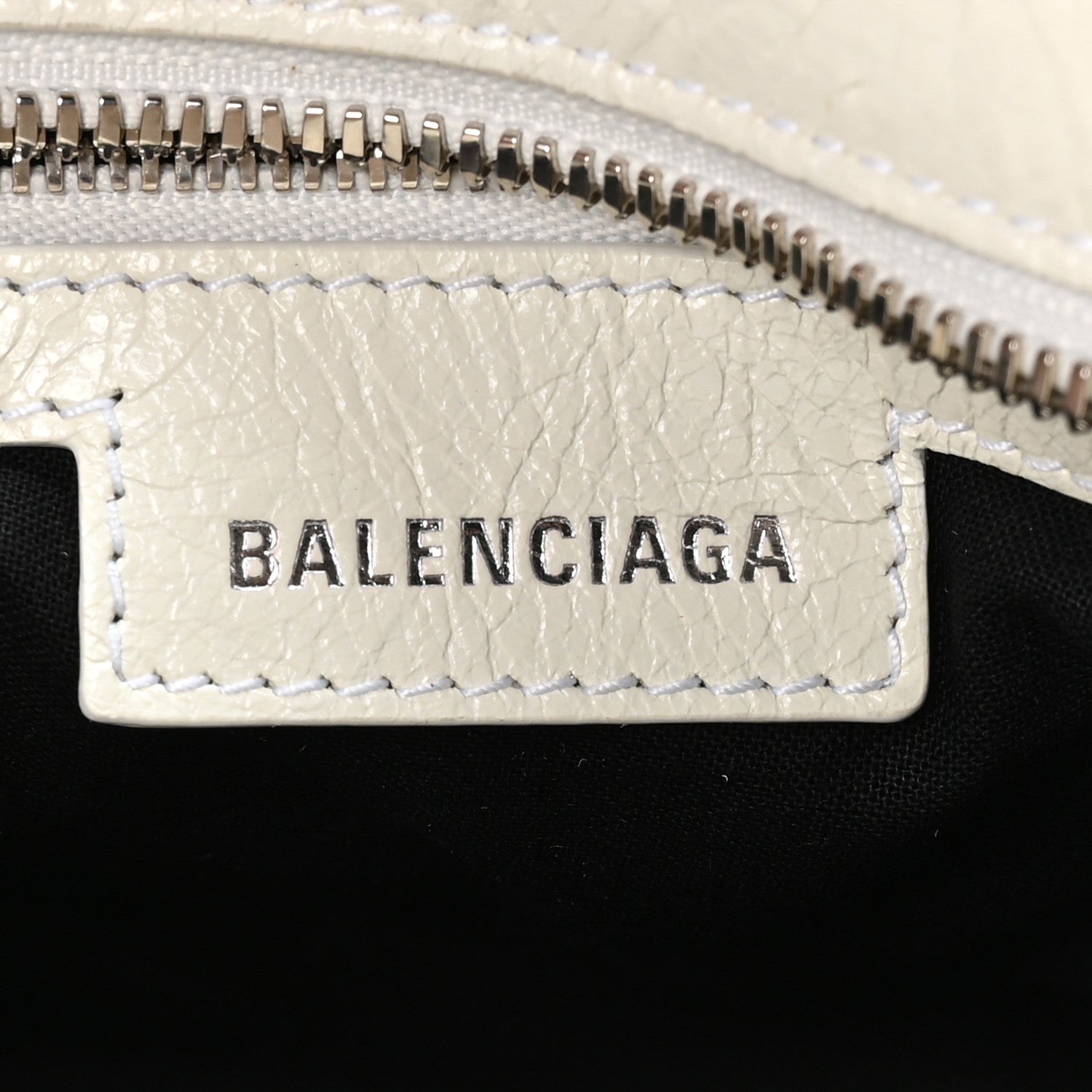Balenciaga Agneau Arena Neo Cagole Handbag XS Optic White