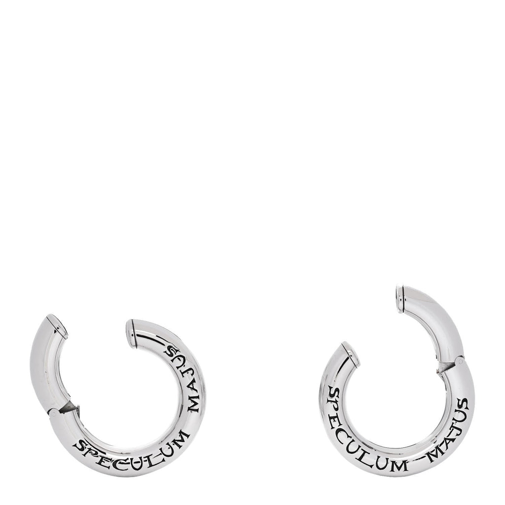 Gucci Metal Speculum Majus Cuff Earrings Silver