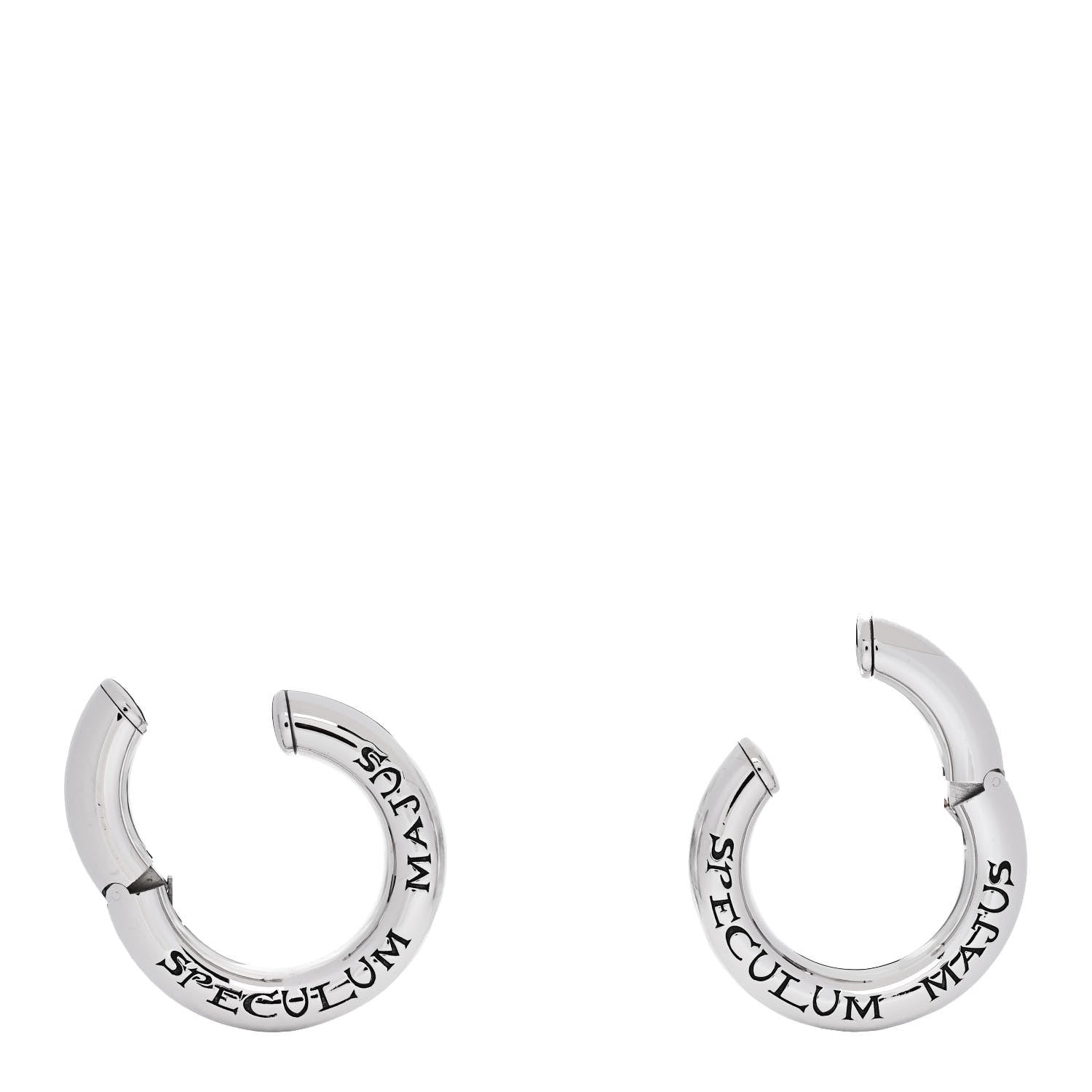 Gucci Metal Speculum Majus Cuff Earrings Silver