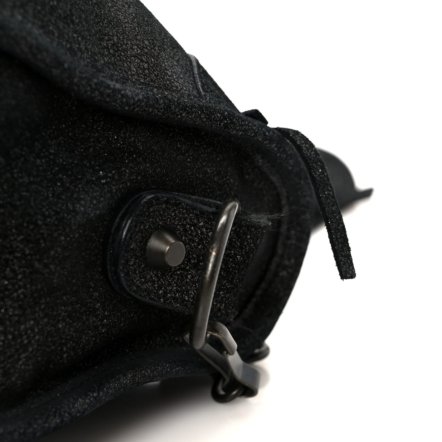Balenciaga Metallic Craquele Calfskin Classic Hardware City Black