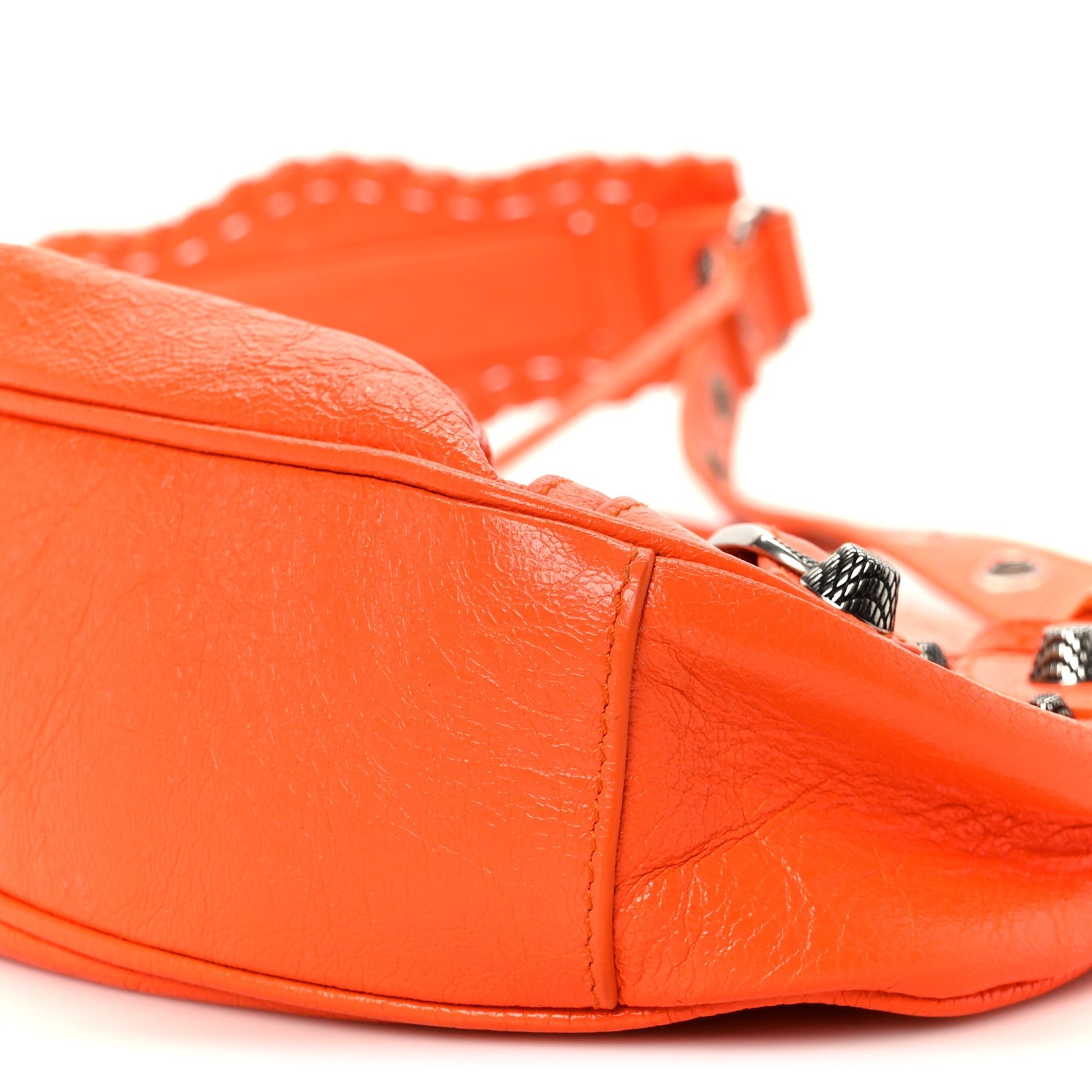 Balenciaga Agneau Arena Le Cagole Shoulder Bag XS Orange