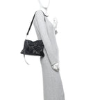 Balenciaga Agneau Arena Storico Silver Hardware Small Le City Black