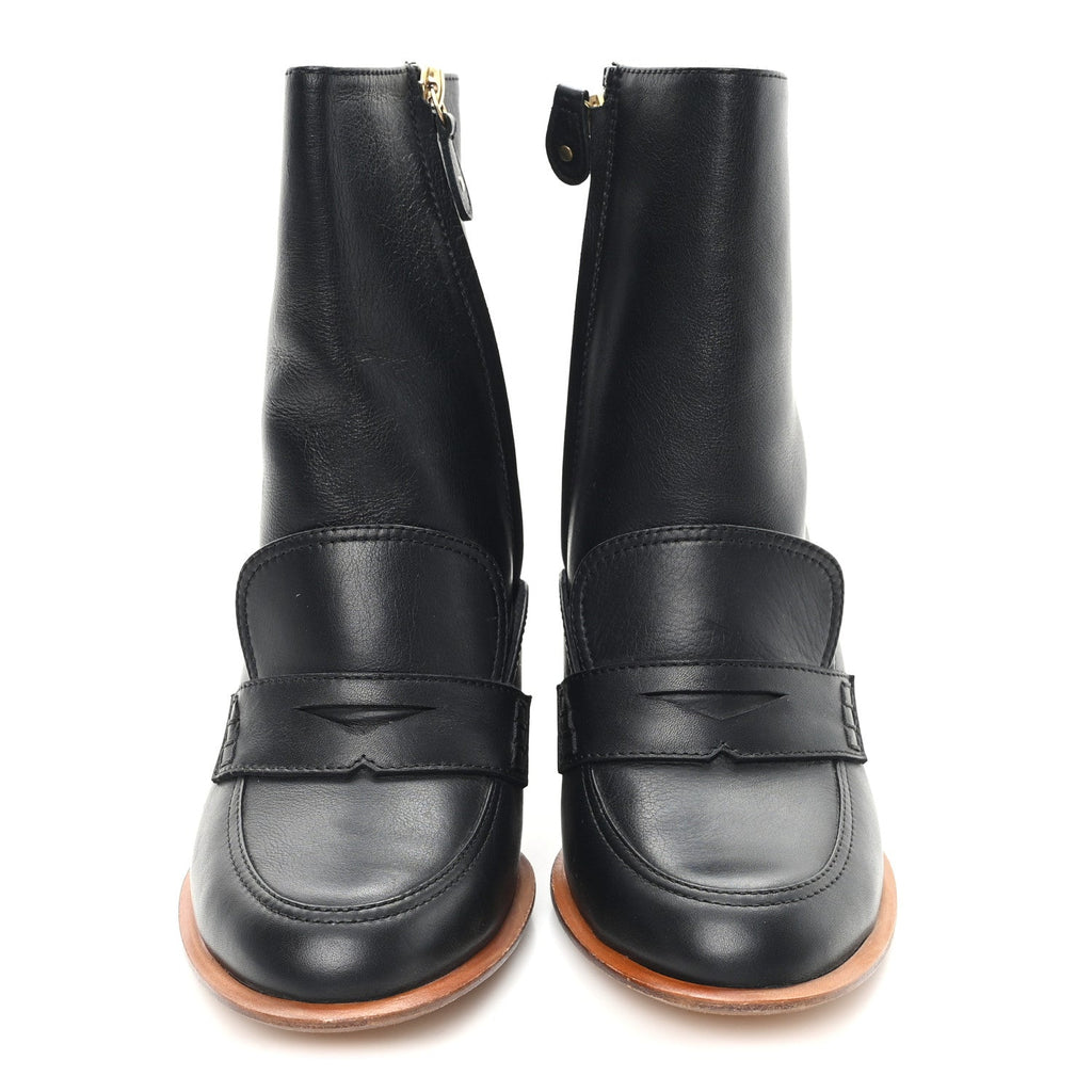 Loewe Calfskin Loafer Ankle Boots 39 Black