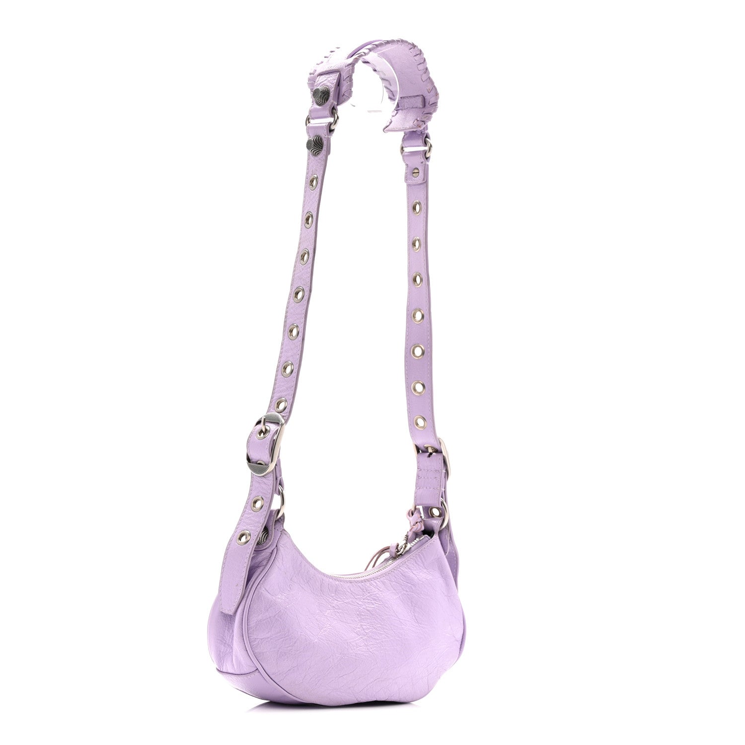 Balenciaga Agneau Arena Le Cagole Shoulder Bag XS Lilac