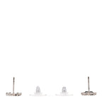 Chanel Crystal Mini CC Earrings Silver