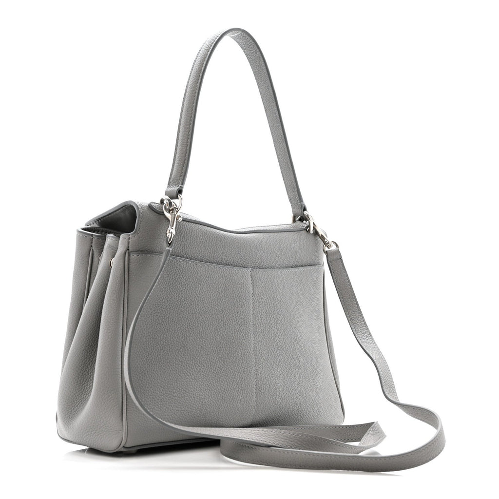 Balenciaga Grained Calfskin Small Rodeo Top Handle Handbag Grey