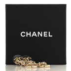 Chanel Pearl Crystal CC Drop Earrings Gold