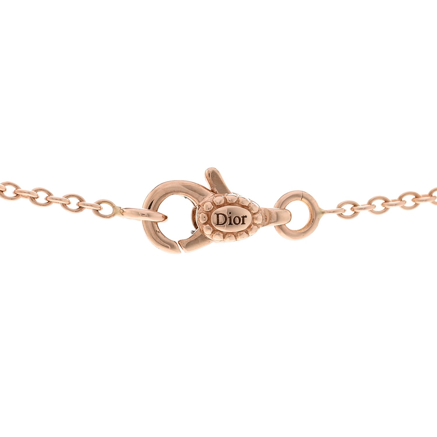 Christian Dior 18K Rose Gold Diamond Small Rose Couture Pave Pendant Necklace