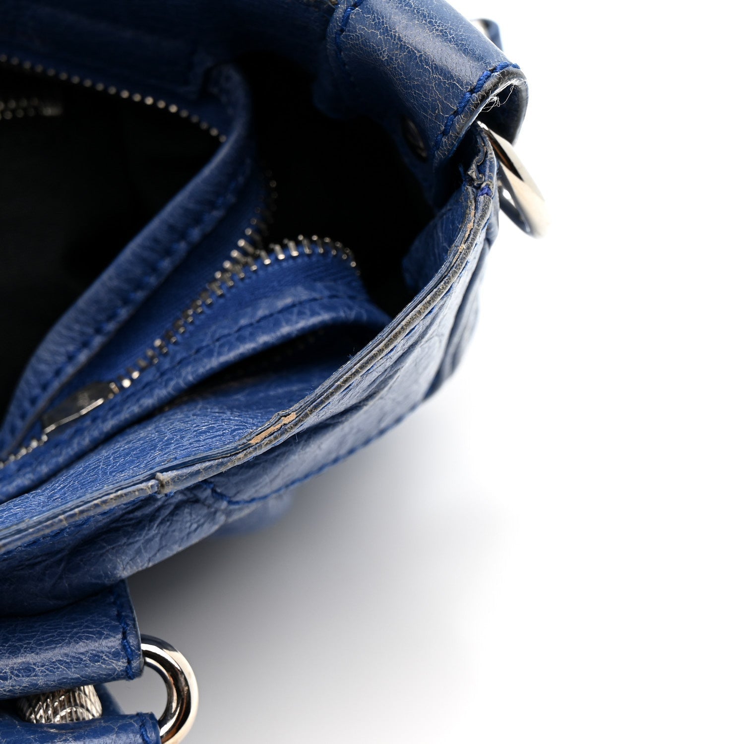 Balenciaga Agneau Giant 12 Silver Hardware Velo Bleu Glacier