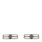 Balenciaga Metal BB Icon Earrings Silver