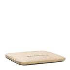 Balenciaga Grained Calfskin Logo Cash Rounded Card Holder Gold Black